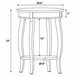 Linon Round End Table Black 12 Linon Round End Table Black -Linon Sales Store unnamed file 453