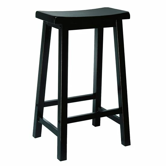 Linon Antique Black Bar Stool 1 Linon Antique Black Bar Stool