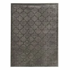 Alternative view of Linon Platinum Trellis II Rug Gray