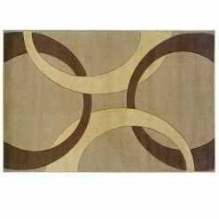 Linon Corfu Collection Circles Rug Tan -Linon Sales Store unnamed file 4587