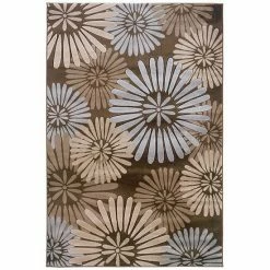 Linon Milan Floral Rug Brown -Linon Sales Store unnamed file 4604