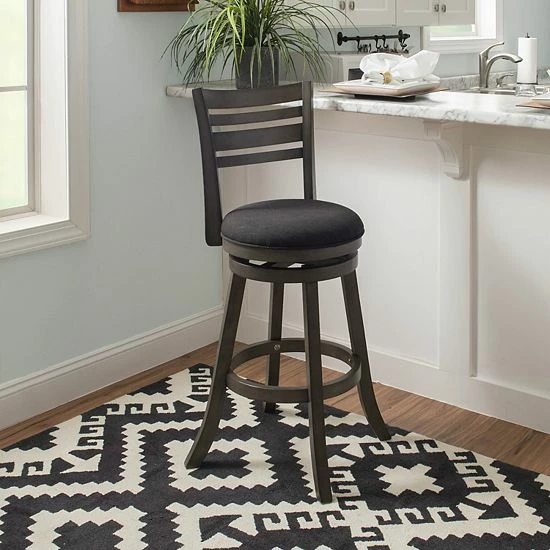 Linon Tegan Swivel Bar Stool 2 Linon Tegan Swivel Bar Stool - Image 2