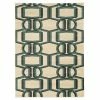 Linon Roma Bridle Geometric Rug Gray Turquoise