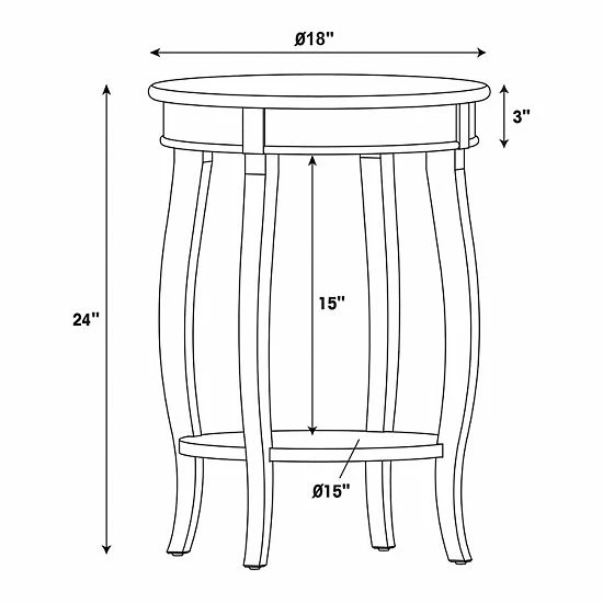 Linon Round End Table 7 Linon Round End Table - Image 7