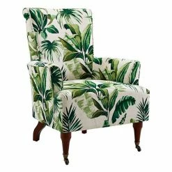 Linon Junnell Leaf Arm Chair Green
