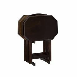 Linon James Tray Table & Stand 5-piece Set