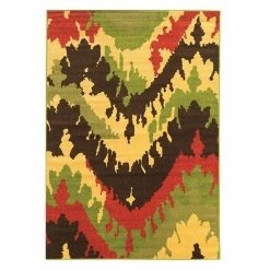 Linon Claremont Geometric Camo Rug Terra Brown -Linon Sales Store unnamed file 4835