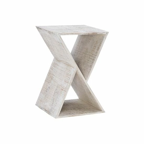 Linon Trevor Triangle Side Table Whitewash 1 Linon Trevor Triangle Side Table Whitewash
