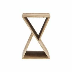 Alternative view of Linon Trevor Triangle Side Table Whitewash