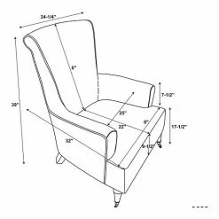 Alternative view of Linon Junnell Butterfly Arm Chair