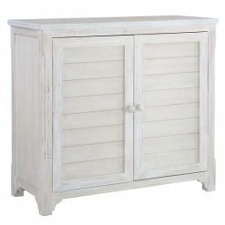 Linon Lannie Whitewash Storage Cabinet