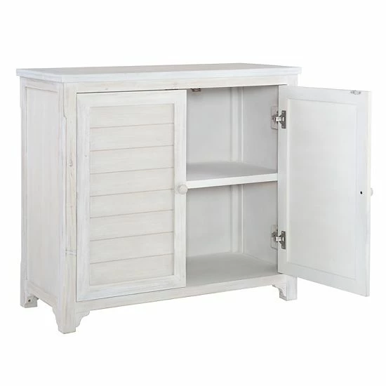 Linon Lannie Whitewash Storage Cabinet 6 Linon Lannie Whitewash Storage Cabinet - Image 6