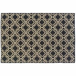 Linon Salonika Double Quatrefoil Reversible Wool Rug - 5' X 8' Brown