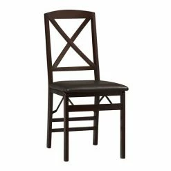 Linon Triena X-Back Folding Chair