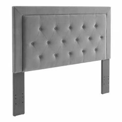 Linon Clayton Tufted Headboard Gray