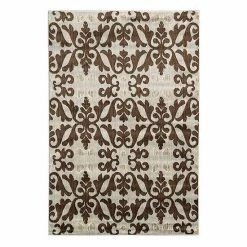 Alternative view of Linon Elegance Florence Ornate Rug Ivory Black