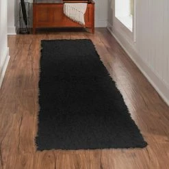 Alternative view of Linon New Flokati Wool Rug Runner - 2'4'' X 8'6'' Cocoa