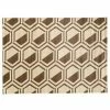 Linon Roma Comb Geometric Rug Ivory Beige