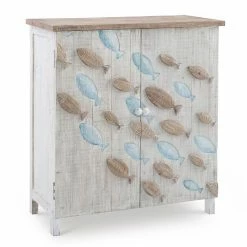 Linon Caspian Fish Storage Console Cabinet