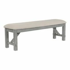 Linon Turino Padded Bench Gray