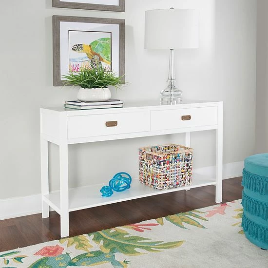 Linon Peggy 2-Drawer Console Table 2 Linon Peggy 2-Drawer Console Table - Image 2