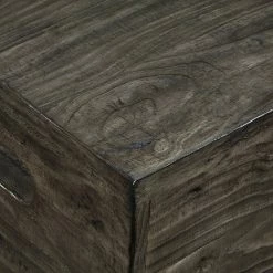 Alternative view of Linon Warner Crate End Table Gray