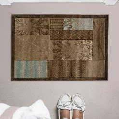 Linon Milan Framed Patchwork II Rug Black 10 Linon Milan Framed Patchwork II Rug Black -Linon Sales Store unnamed file 5256