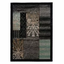 Linon Milan Framed Patchwork II Rug Black 12 Linon Milan Framed Patchwork II Rug Black -Linon Sales Store unnamed file 5258