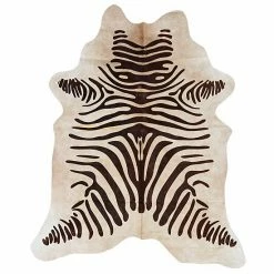 Linon Cowhide Brown Stencil Full Skin Rug - 9' X 7'