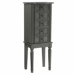 Linon Theresa Jewelry Armoire Floor Decor