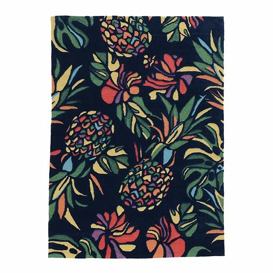 Linon Trio Pineapple Rug 1 Linon Trio Pineapple Rug