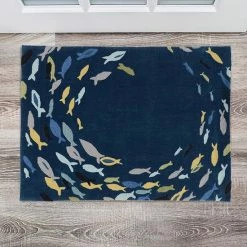 Alternative view of Linon Trio Fish Rug