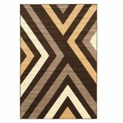 Linon Claremont Geometric Rug Brown Beige -Linon Sales Store unnamed file 5412
