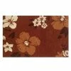 Linon Trio With A Twist Floral Rug - 5' X 7' Rust Pumpkin