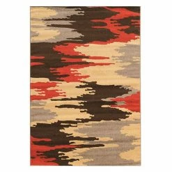 Linon Claremont Ikat Rug Terra Brown