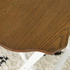 Linon Serpentine Folding Tray Table 5-piece Set White Brown -Linon Sales Store unnamed file 55