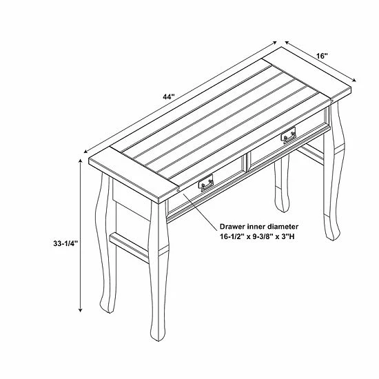 Linon Santa Fe Console Table 4 Linon Santa Fe Console Table - Image 4