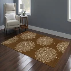 Alternative view of Linon Capri Medallion Rug