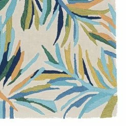 Alternative view of Linon Trio Leaves Multi Rug