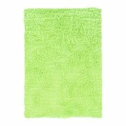 Linon Faux Sheepskin Green Rug- 5' X 7'