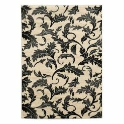 Linon Elegance Forest Leaf Rug Beige -Linon Sales Store unnamed file 5625