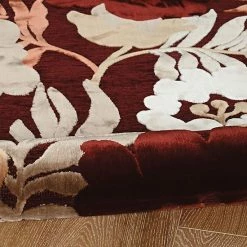 Linon Hi Lo Floral I Rug Brown -Linon Sales Store unnamed file 5659