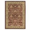 Linon Elegance Zeigler Framed Floral I Rug Black
