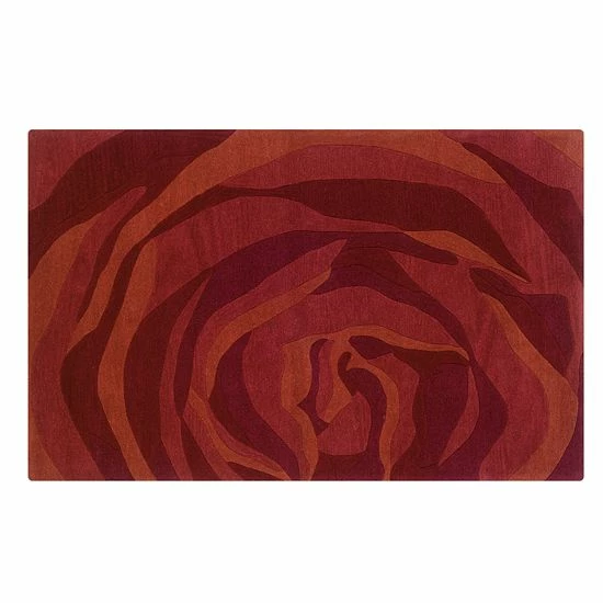 Linon Trio With A Twist Abstract Rug - 5' X 7' Brick Rust 2 Linon Trio With A Twist Abstract Rug - 5' X 7' Brick Rust - Image 2