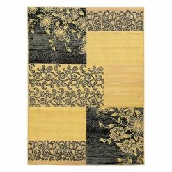Linon Elegance Napa Patchwork Rug Cream