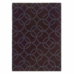 Alternative view of Linon Trio Geometric Circles Rug - 8' X 10' Wasabi Chocolate