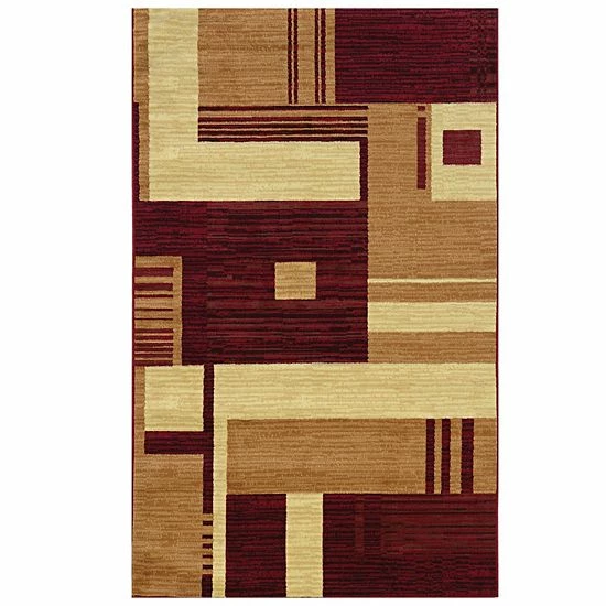 Linon Capri Collection Red Rug 1 Linon Capri Collection Red Rug