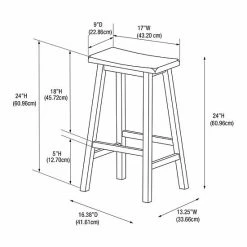 Linon Saddle 24" Stool -Linon Sales Store unnamed file 596
