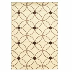 Linon Claremont Cylinder Geometric Rug Cream Gray