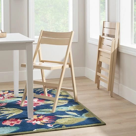 Linon Rinaldo Folding Chair 2-piece Set Walnut 2 Linon Rinaldo Folding Chair 2-piece Set Walnut - Image 2